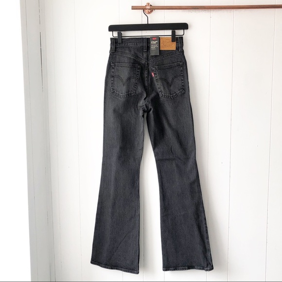 NWT Levi’s Black Ribcage Flare Jeans - Picture 5 of 5